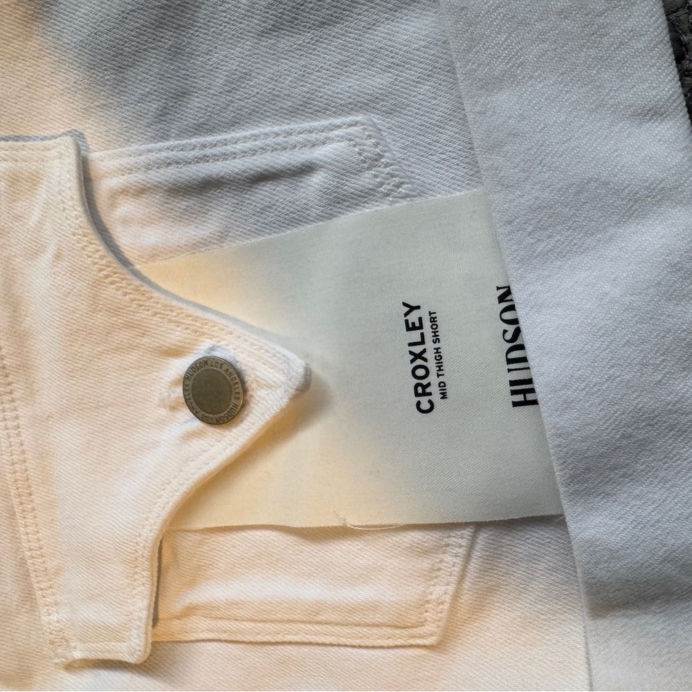 Hudson Jeans White Denim Shorts Croxley Size 25 - Picture 5 of 9
